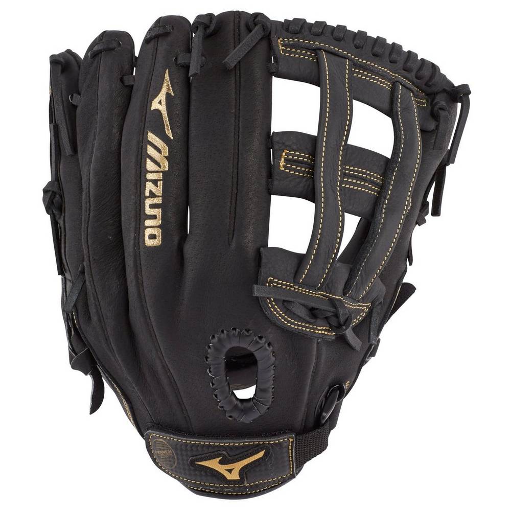 Mizuno Premier Series Slowpitch 12" - Erkek Eldiven - Siyah/Altın Türkiye (HRXZFQ-750)